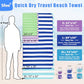 2 in 1 Microfiber Beach Towel (2 Count)