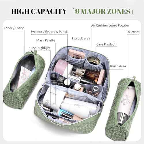 Travel Makeup Bag for Women (3 Count)