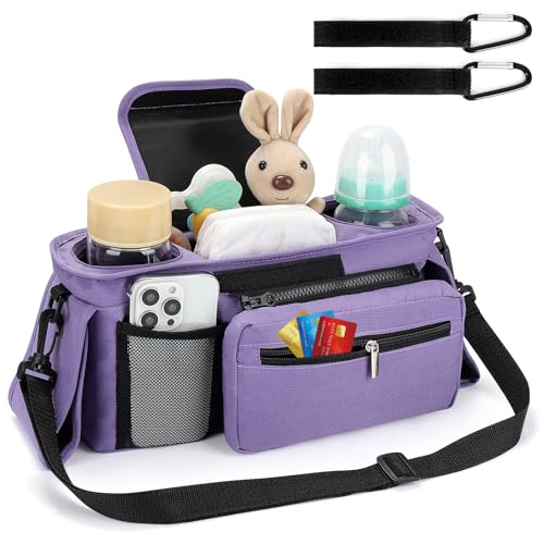 Universal Stroller Organizer with Insulated Cup Holder
