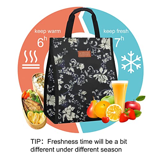 Lunch Bags for Women Insulated Reusable Lunch Tote with Internal Pocket