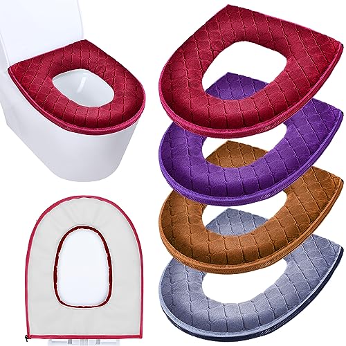 4 Pcs Toilet Seat Covers Warmer