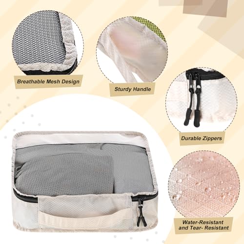 5 Pcs Packing Cubes for Suitcase Large Travel Cubes Carry on Luggage Organizer Bags for Clothes Accessories (5 Count)