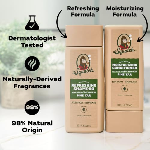 Men's Natural Shampoo and Conditioner Set (22 Fl Oz)