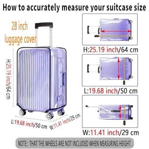 28 Inch PVC Clear Suitcase Cover