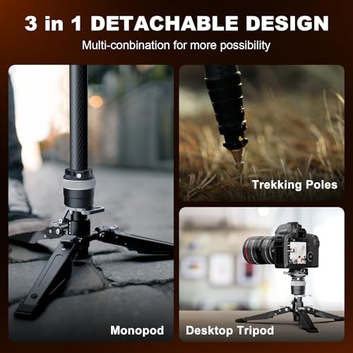 One Click Lifting Monopod with Feet