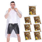 Rain Ponchos with Drawstring Hood （7 Pack） Emergency Disposable Rain Ponchos Family Pack for Adults (7 Count)