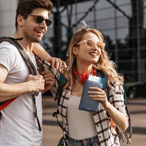 Passport Wallet for Travel RFID Blocking Premium Leather