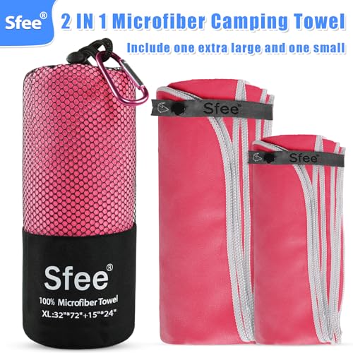2 Pack Microfiber Travel Towel