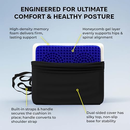Gel and Memory Foam Seat Cushion