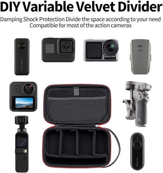 Hard Carry Case Waterproof Carrying Bag for Go Pro Mission 1 PRO Hero 13 12 11 10 9 DJI Osmo Action 6