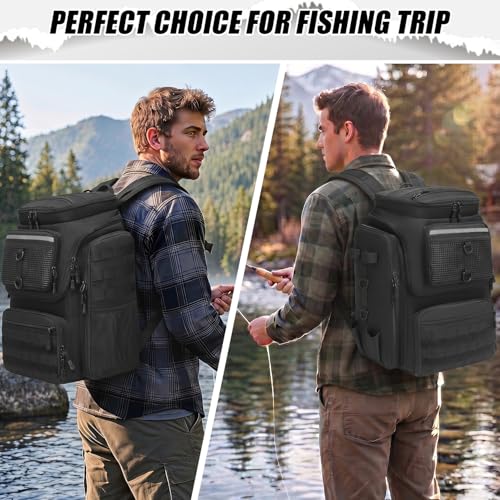 Fishing Backpack with Rod Holders