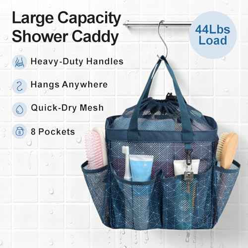 Mesh Shower Caddy Portable with Drawstring