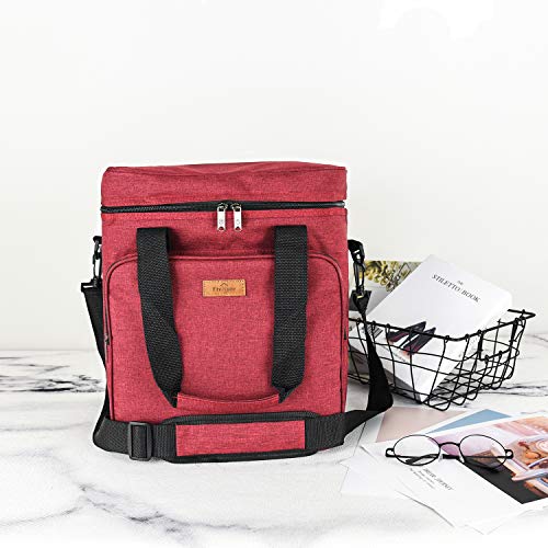 Insulated Wine Carrier 6 bottle Bag Tote Removable Padded Divider
