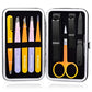 Tweezers Set 9 Pcs Colorful Nail Clipper Kit with Case for Grooming (9 Count)