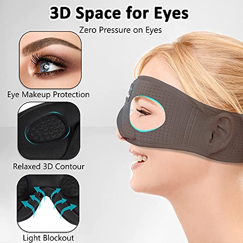 Sleep Mask with Bluetooth Headphones