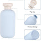 6.8 oz Plastic Travel Shampoo Bottles, Refillable Flip Cap Squeeze Bottles for Toiletries, Large Leakage-proof Travel Shampoo and Conditioner Container (Blue and Green)
