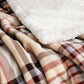 Sherpa Fleece Throw Blanket 80" x 90" Reversible Plush Fluffy Large Big Blanket Lattice Flannel Blankets for All Season Use