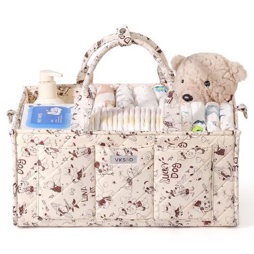 Cute Cartoon Animal Prints Baby Diaper Caddy Organizer