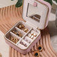 Travel Jewelry Organizer Boxes for Women Small Portable Necklace Earrings Bracelet Rings Travel Case Best Friend Birthday Gifts for Women Trendy