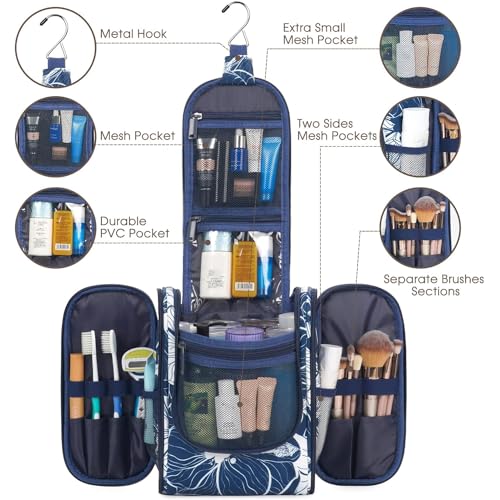Small Hanging Travel Toiletry Bag Cosmetic Make up Organizer for Women and Men