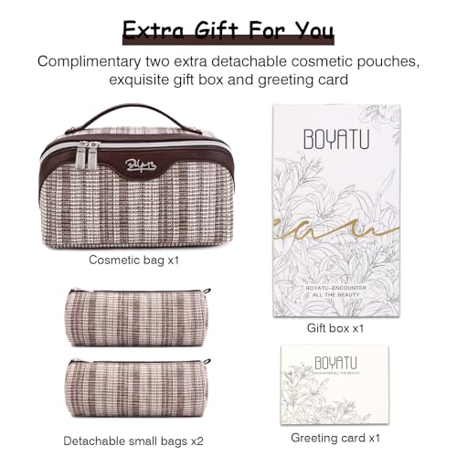 Travel Makeup Bag Cosmetic Bags for Women (3 Count)