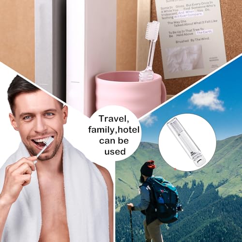 4 Pcs Travel Toothbrush Mini Foldable with Case (4 Count)