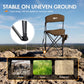 Extra Large Quick Folding Tripod Stool with Backrest Fishing Camping Chair with Carry Strap