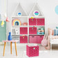 10 Inch Foldable Cube Storage Bins with Handles (24 Count)