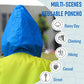 Adults Rain Poncho Waterproof Raincoat Women Gradient Hood with Pocket
