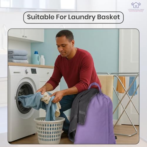 LFH Home Cotton Rich Large Premium Canvas Laundry Bag (6 Count)