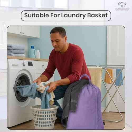 LFH Home Cotton Rich Large Premium Canvas Laundry Bag (2 Count)