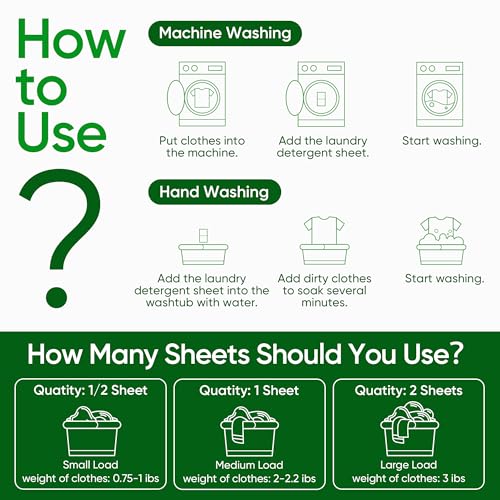 Laundry Detergent Sheets 300 Loads Travel Washer Strips (150 Count)