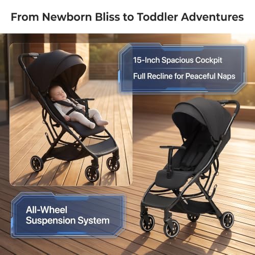 Portable Stroller with Automatic Fold