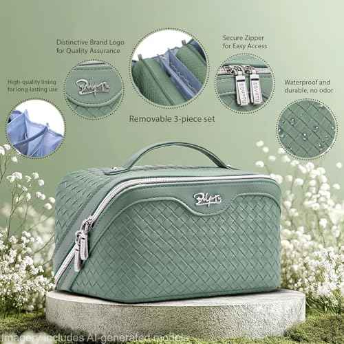 Travel Makeup Bag Cosmetic Bags for Women (3 Count)