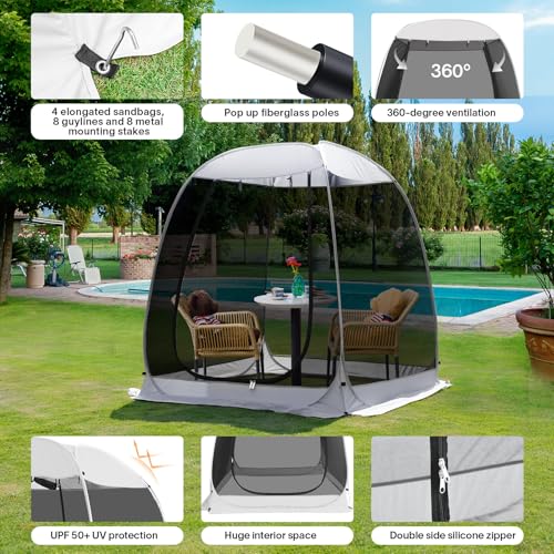 6'x 6' Pop Up Screen House Tent
