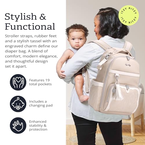 Boss Plus Large Diaper Bag Backpack with 19 Pockets