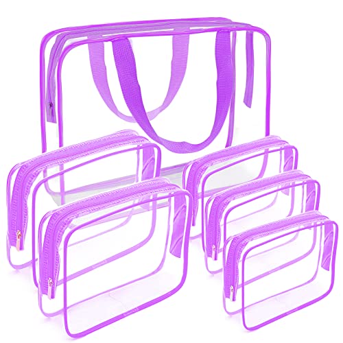 6 Packs Clear Makeup Bags