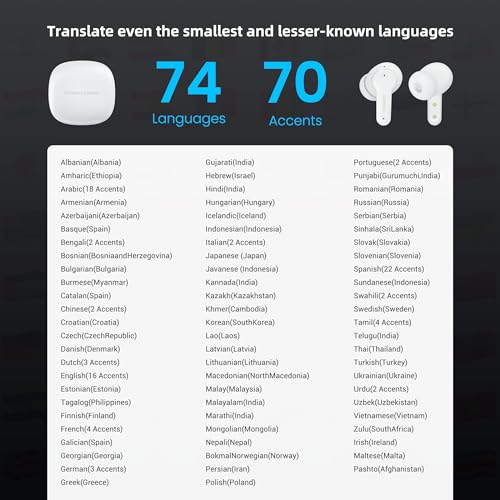 M3 Offline AI Translator Earbuds Support 144 Languages & Accents Translation Two