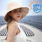 Womens Sun Hats Wide Brim Reversible Bucket Cotton Hat Packable Summer Travel Cap with Hat Clip