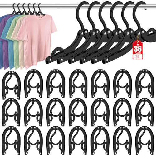 36 Pcs Travel Hangers Portable Foldable Travel Hanger Organizer (36 Count)