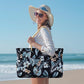 Beach Bag Large Beach Tote Bag for Women Waterproof Sandproof Swim Pool Bag With Zipper