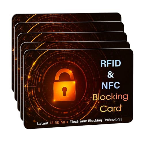 5 Pack RFID Blocking Card for Credit Debit Card (5 Count)