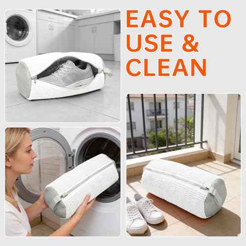 1PCS Pure white Shoe Washing Machine Bags for All Shoe Types