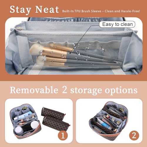 Travel Makeup Bag Cosmetic Bags for Women (3 Count)
