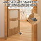 4 Pcs Heavy Duty Rubber Door Stops Wedge Stackable (4 Count)
