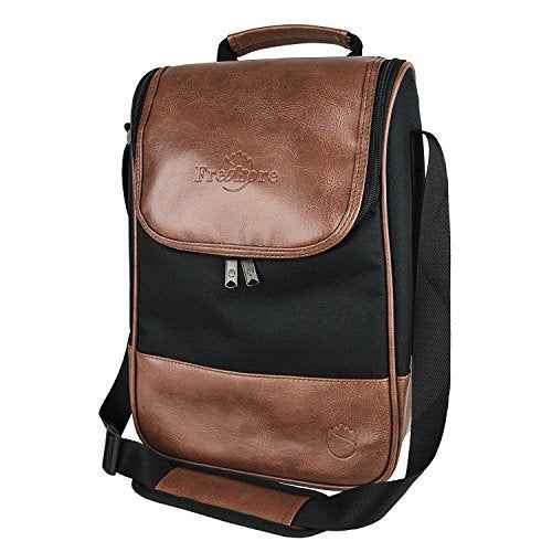 Frehore® Wine Leather Tote Cooler Insulated Bag (2 Count)