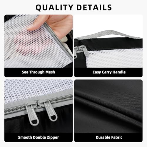 6 Set Packing Cubes Various Sizes Packing Organizer for Travel Accessories Luggage Carry On Suitcase