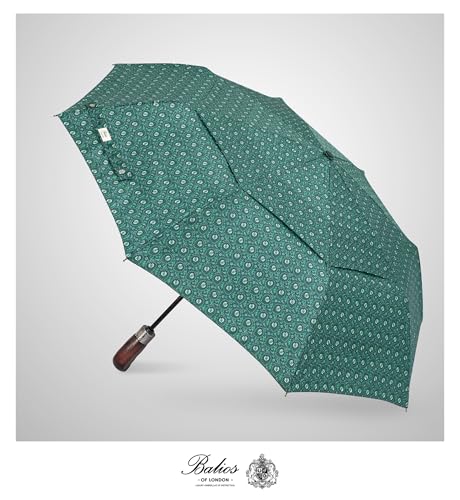 Folding Umbrella Real Wood Handle Walnuts Alpine Green