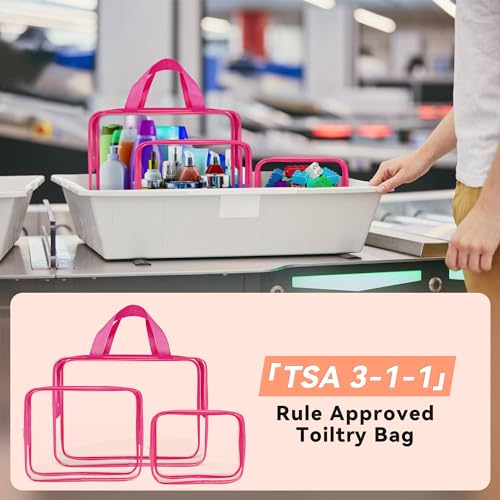 10 PCS Clear Travel Bags for Toiletries (10 Count)