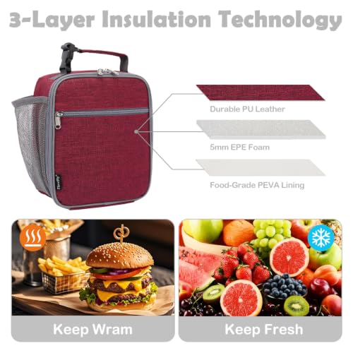 Kids Lunch box Insulated Soft Bag Mini Cooler Back to School Thermal Meal Tote Kit for Girls